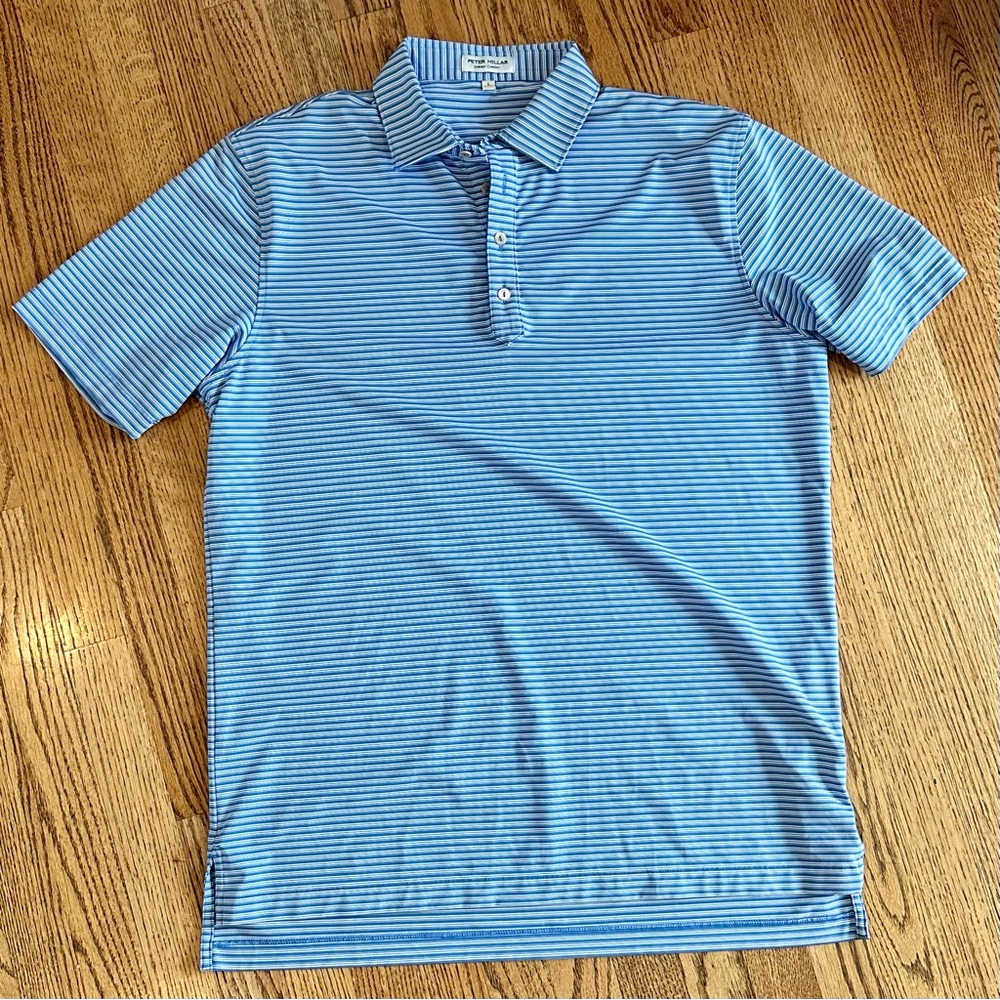 Peter Millar Summer Comfort striped performance golf polo shirt